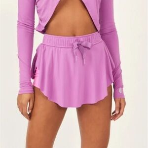 Free People Movement On Point Heliotrope Purple/Pink Skort Size X-Large